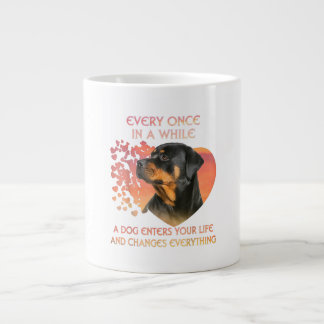 Every Once In While Dog Enter Your Life Rottweiler Large Coffee Mug