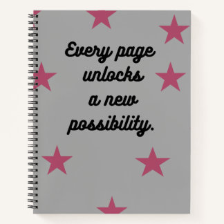 Every page unlocks a new possibility notebook
