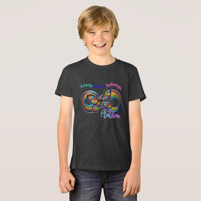 Every Piece Shines – Autism Butterfly Tee (Front Full)