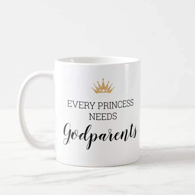 Every Princess Needs Godparents With Picture Coffee Mug (Left)