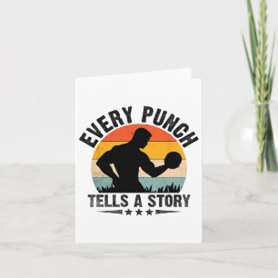 Every Punch Tells A Story Boxer Sports Gym Athlete Card