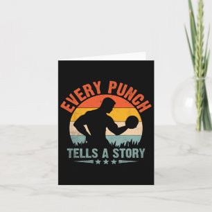 Every Punch Tells A Story Boxer Sports Gym Athlete Card