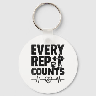 Every Rep Counts Weightlifter Bodybuilding Bodybui Key Ring