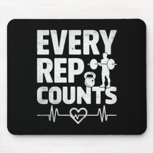 Every Rep Counts Weightlifter Bodybuilding Bodybui Mouse Mat