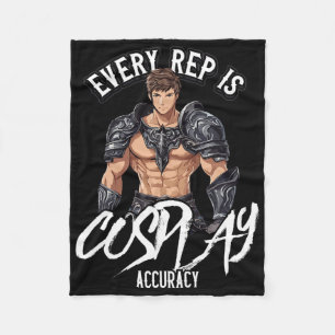 Every Rep Is Cosplay Accuracy Gym Quote Fleece Blanket