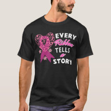 Every Ribbon Tells A Story Basic Dark T- Shirt