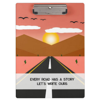 ''Every road has it's story" planner Clipboard