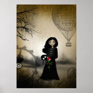 Every Rose Has It's Thorn Steampunk Art Poster