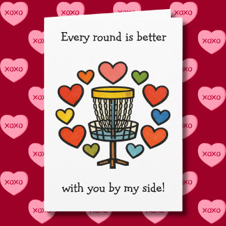 Every Round is Better | Disc Golf Valentine's Day Card
