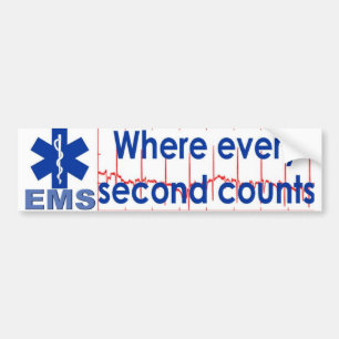 every second counts bumper sticker