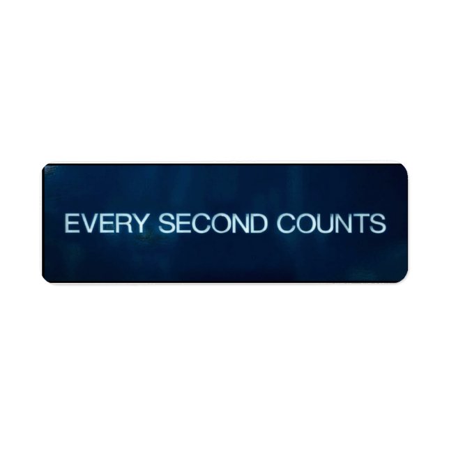 Every Second Counts Motivational Quote Minimalist (Front)