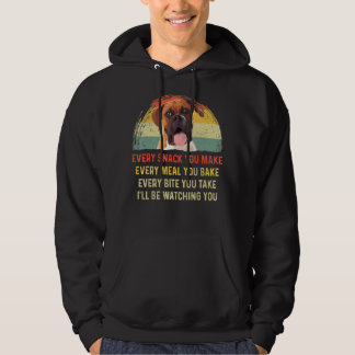 Every Snack You Make Boxer Dog Mum Dog Dad Retro Hoodie