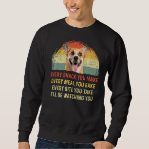 Every Snack You Make Corgi Dog Mum Dog Dad Retro Sweatshirt