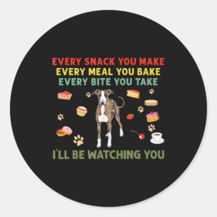 Every snack you make every meal you bake italian g classic round sticker