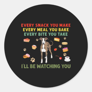 Every snack you make every meal you bake italian g classic round sticker