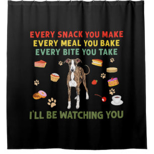 Every snack you make every meal you bake italian g shower curtain