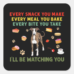 Every snack you make every meal you bake italian square sticker