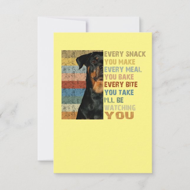 Every snack you make every meal you bake thank you card (Front)