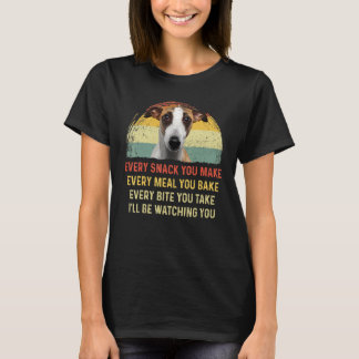 Every Snack You Make Whippet Dog Mum Dog Dad Retro T-Shirt