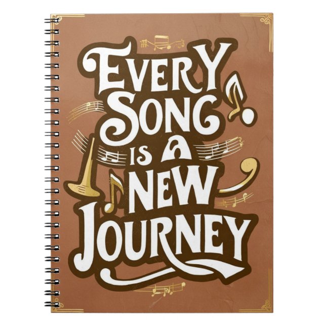 Every Song Is A New Journey Notebook (Front)