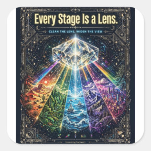 "Every Stage Is a Lens" Integral Tee Square Sticker