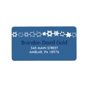 EVERY STAR IS UNIQUE Bar Bat Mitzvah Address Label