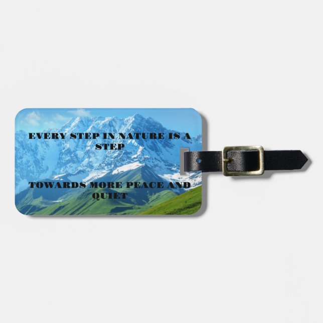 Every step in nature luggage tag (Front Horizontal)