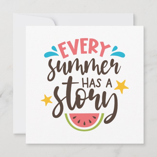Every summer has a story, Summer adventures Thank You Card (Front)