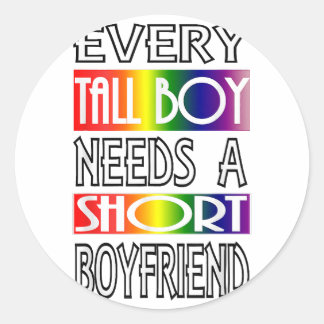 Every Tall Boy LGBTQ Pride Gay Men Gay Pride  Gay  Classic Round Sticker