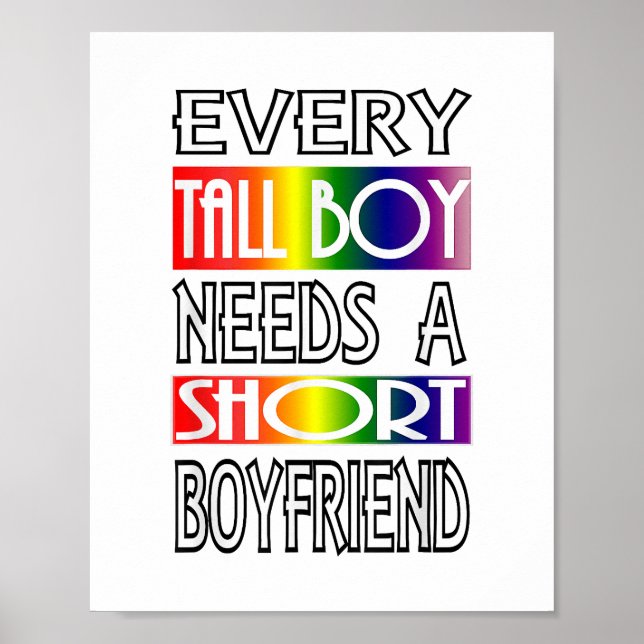 Every Tall Boy LGBTQ Pride Gay Men Gay Pride  Gay  Poster (Front)