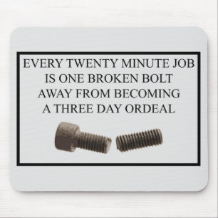 Every Three Minute Job Mouse Mat