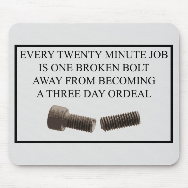 Every Three Minute Job Mouse Mat (Front)