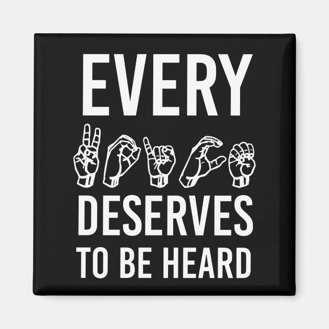 Every Voice deserves to be heard SLP gifts Magnet (Front)