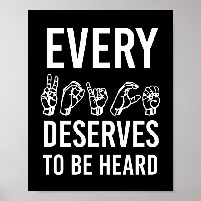 Every Voice deserves to be heard SLP gifts Poster (Front)