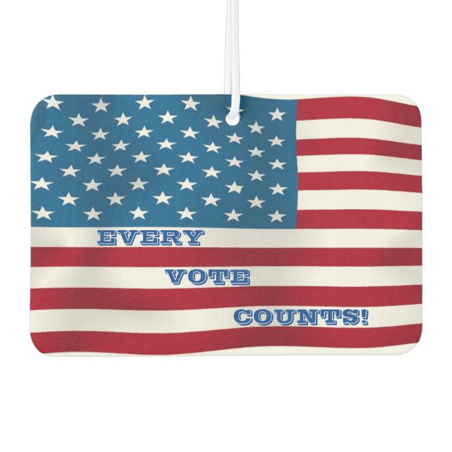 Every Vote Counts! - Car Air Freshener (Front)