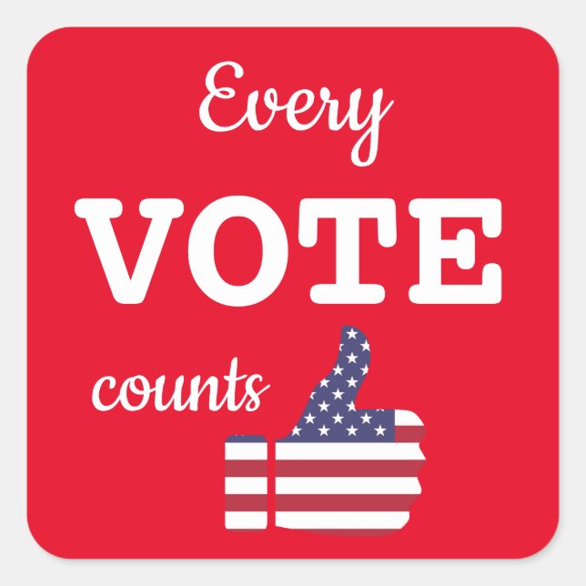 Every Vote Counts Custom Size Sticker (Front)