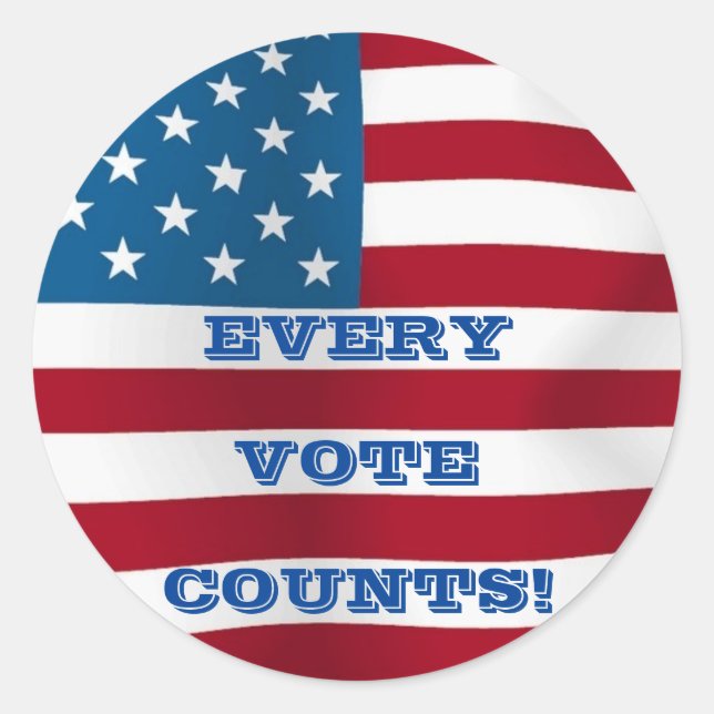 Every Vote Counts! - Rd Sticker Glossy (Front)