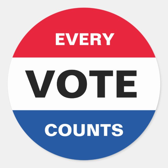 Every Vote Counts Sticker (Front)