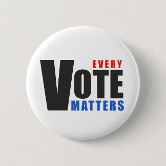 Every Vote Matters - your vote is your power 6 Cm Round Badge