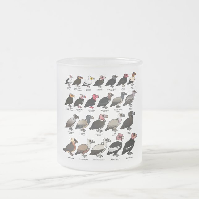 Every Vulture Frosted Glass Coffee Mug (Center)