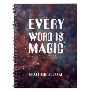 every word is magic gratitude notebook