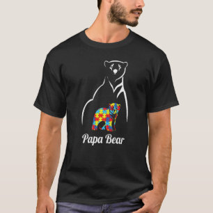 Everybody Autism Awareness Papa Bear Dad T-Shirt