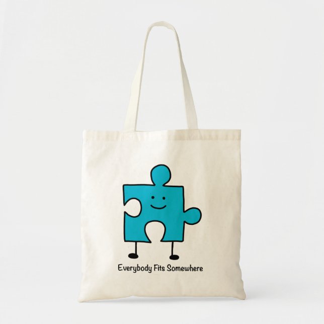 Everybody Fits Somewhere Tote Bag (Front)
