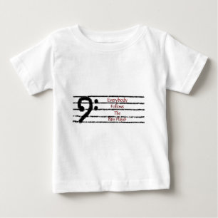 Everybody Follows the Bass Player Baby T-Shirt