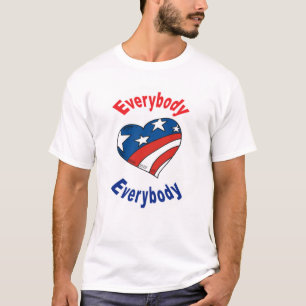 Everybody Love Everybody men's T red, white & blue T-Shirt