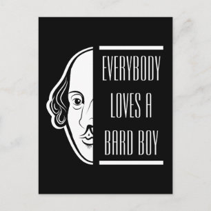 Everybody Loves A Bard Boy Shakespeare Thespian Postcard