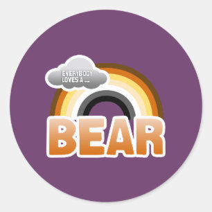 Everybody Loves a Bear Classic Round Sticker
