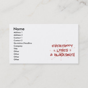 Everybody Loves A Blacksmith Business Card