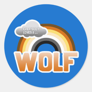 Everybody Loves a Wolf Classic Round Sticker