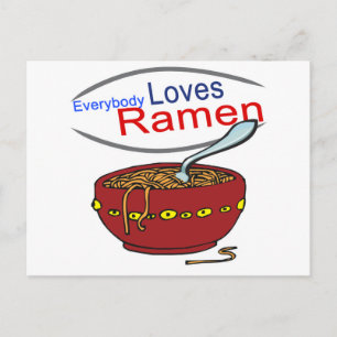 Everybody Loves Ramen Parody Postcard